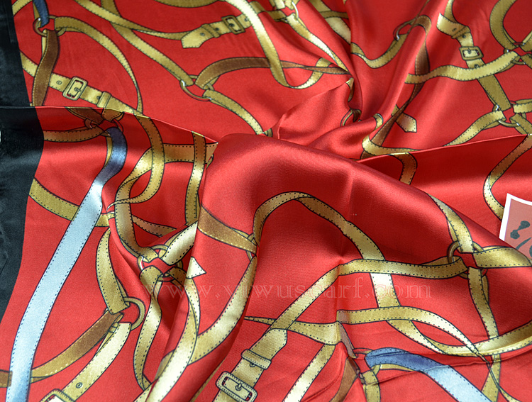 digital print custom design silk scarf