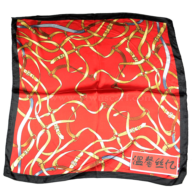 digital print custom design silk scarf