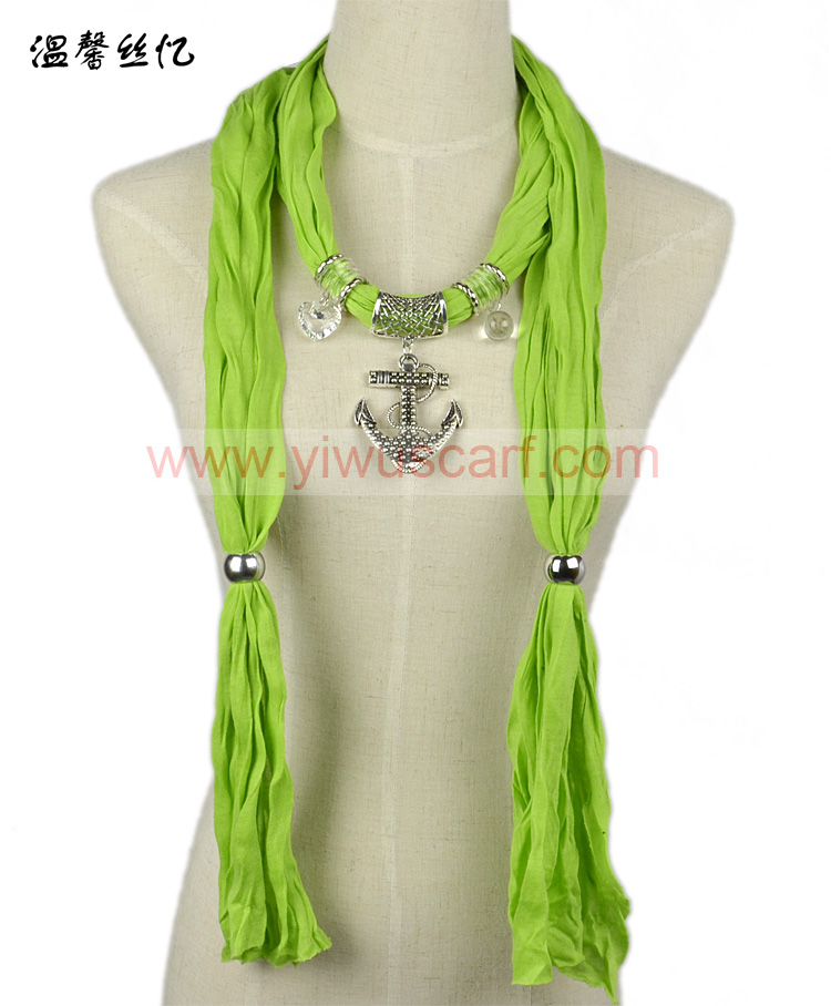 pendant scarf with chain jewelry necklace