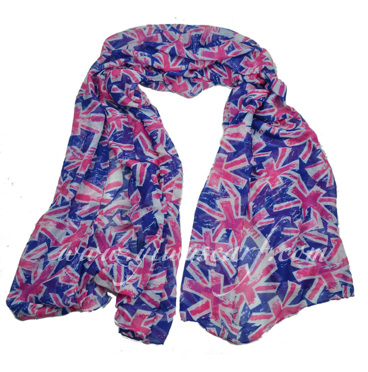 British flag Bali yarn scarves