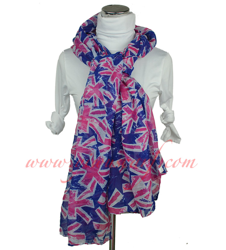 British flag Bali yarn scarves