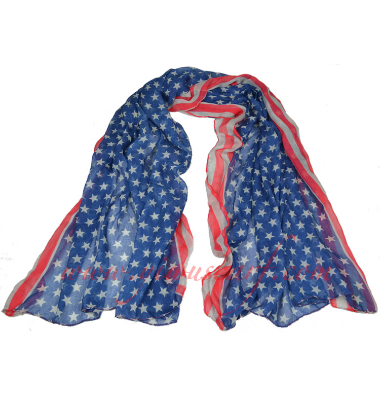 American flag Bali yarn scarves