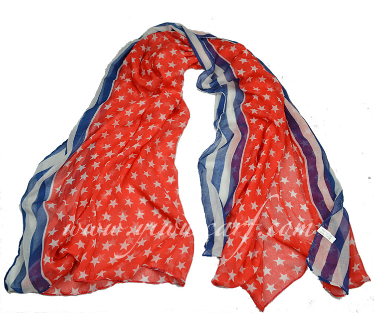 American flag Bali yarn scarves