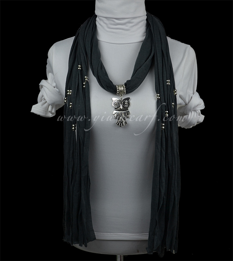 Owl pendant scarf wholesale