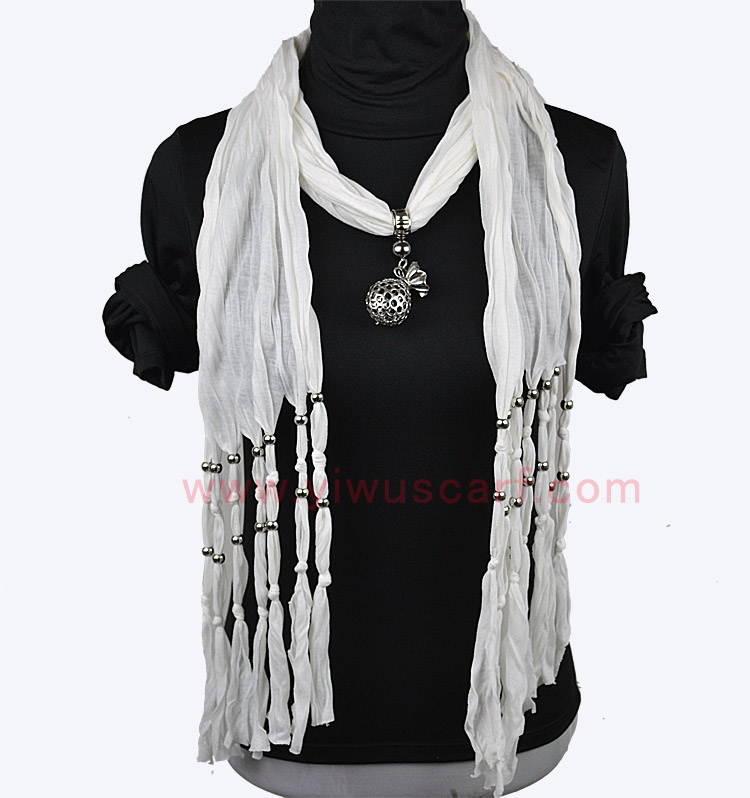 Gourd pendant jewelry scarf