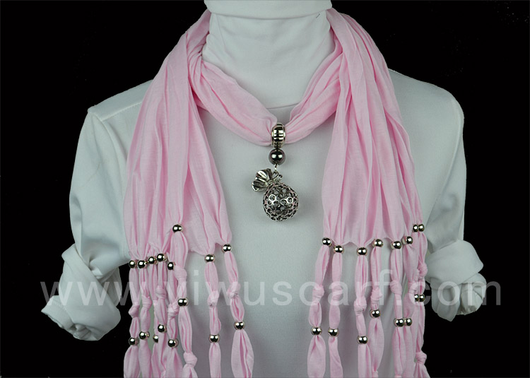 Gourd pendant jewelry scarf
