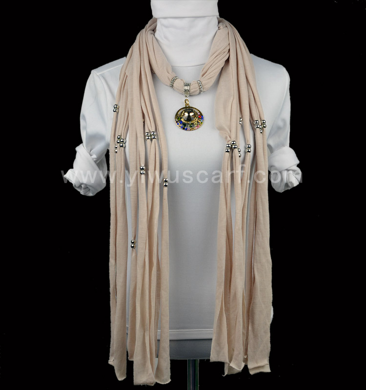 Fashion diamond pendant jewelry scarf