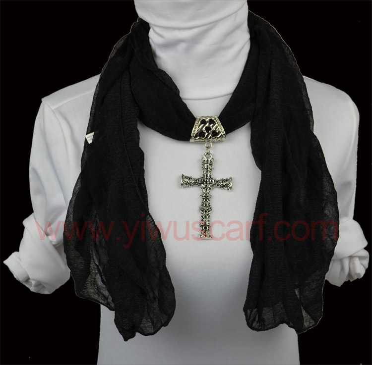 Cross Jesus fashion jewelry scarf