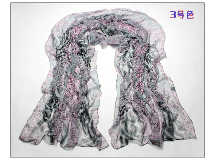 Japans 100% silk embroidered scarves