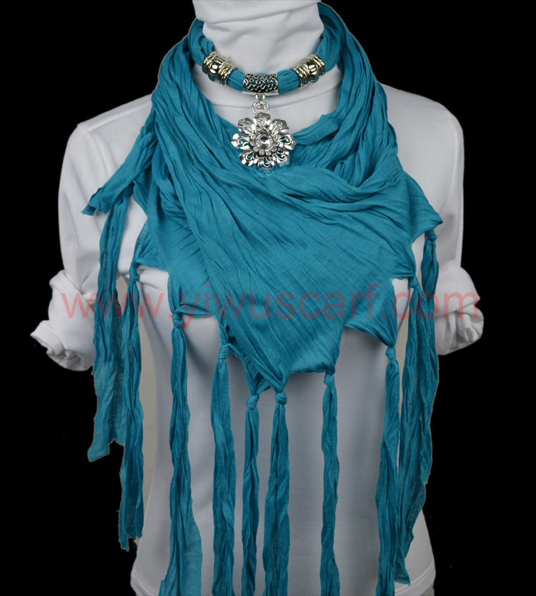 Fashion Flower Pendant Scarf alloy