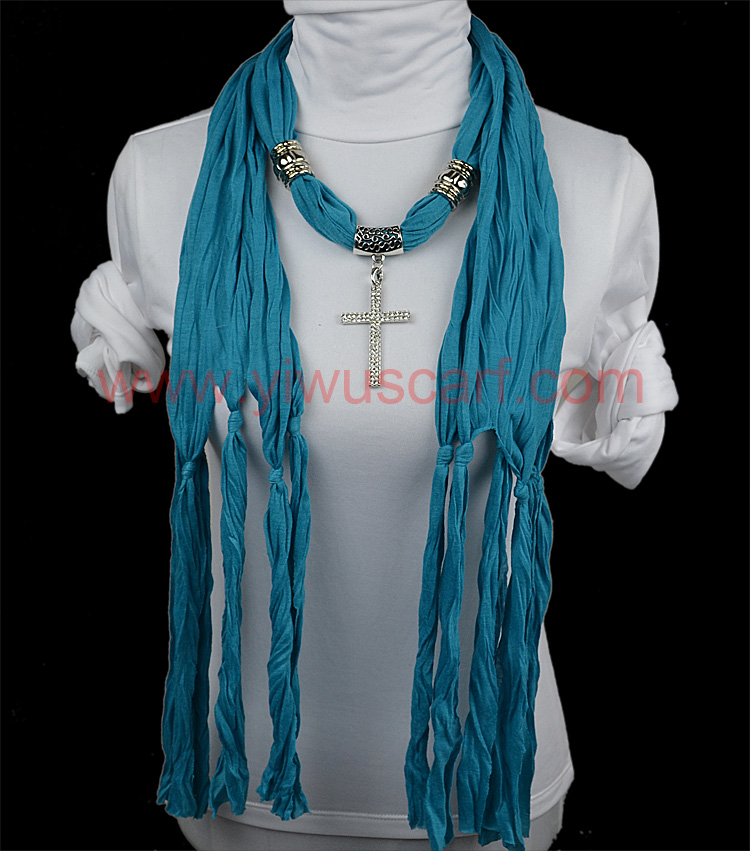 Crystal pendant scarf Wholesale alloy cross
