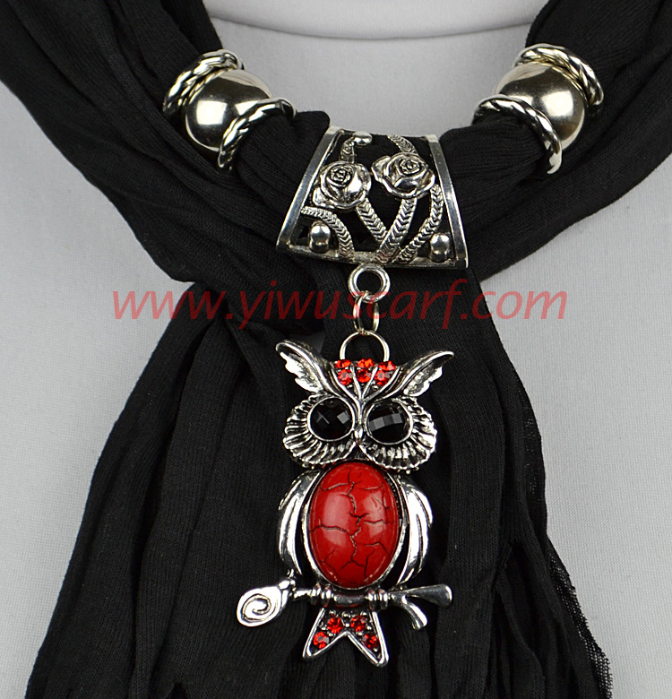 Owl alloy jewelry scarf fashion pendants scarves