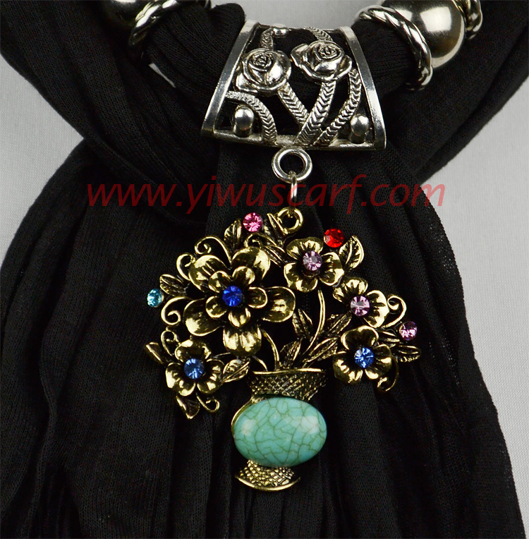 Indonesia jewelry scarves Alloy pendant scarf