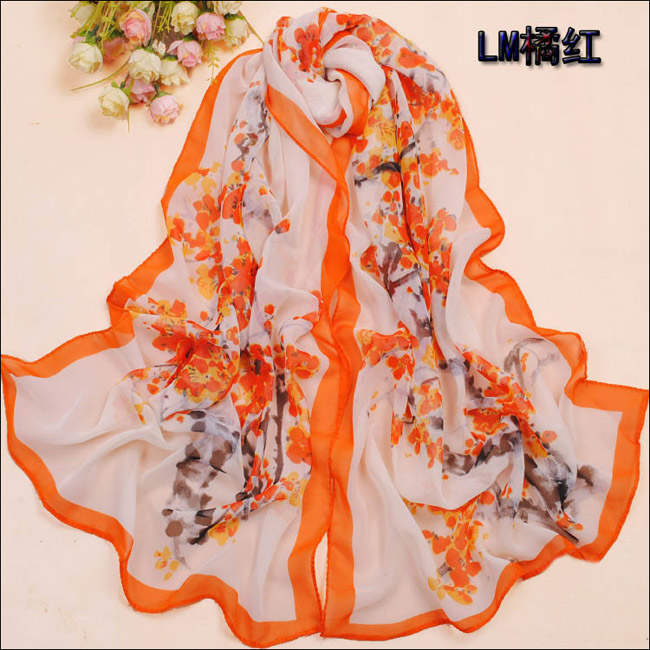 Plum silk scarf, new scarf