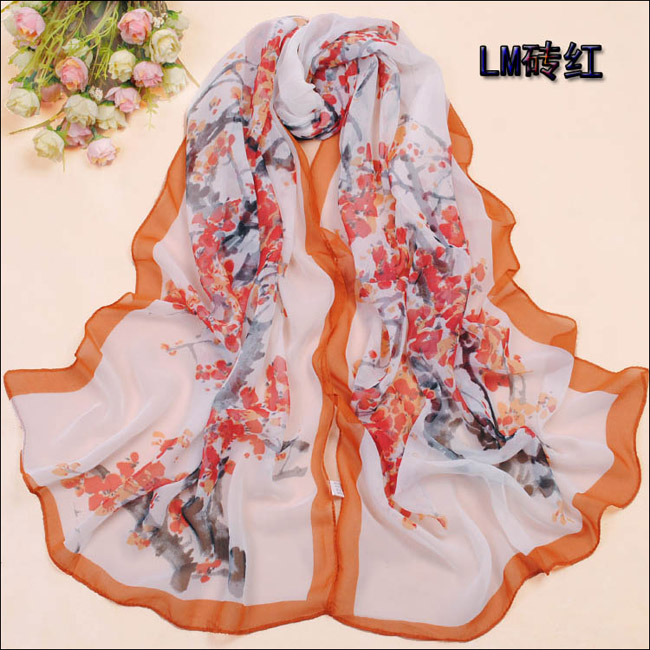 Plum silk scarf, new scarf
