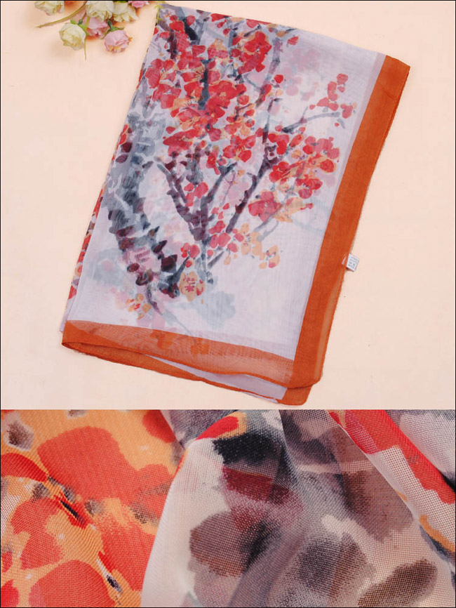 Plum silk scarf, new scarf