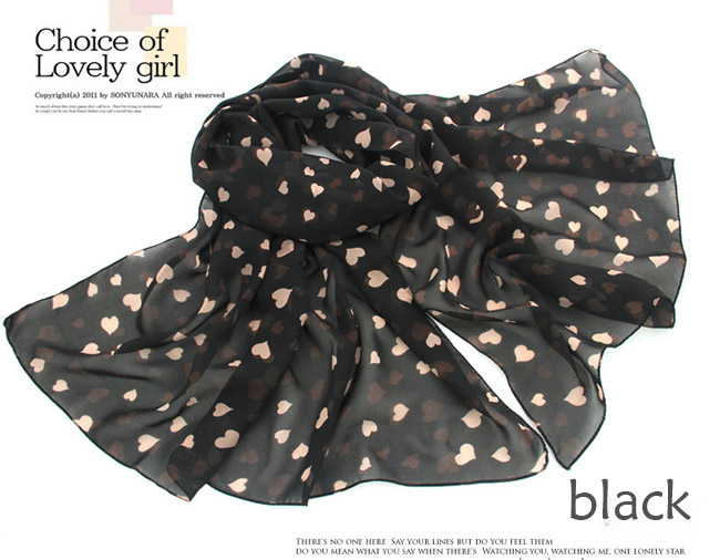 New star scarf, chiffon scarf