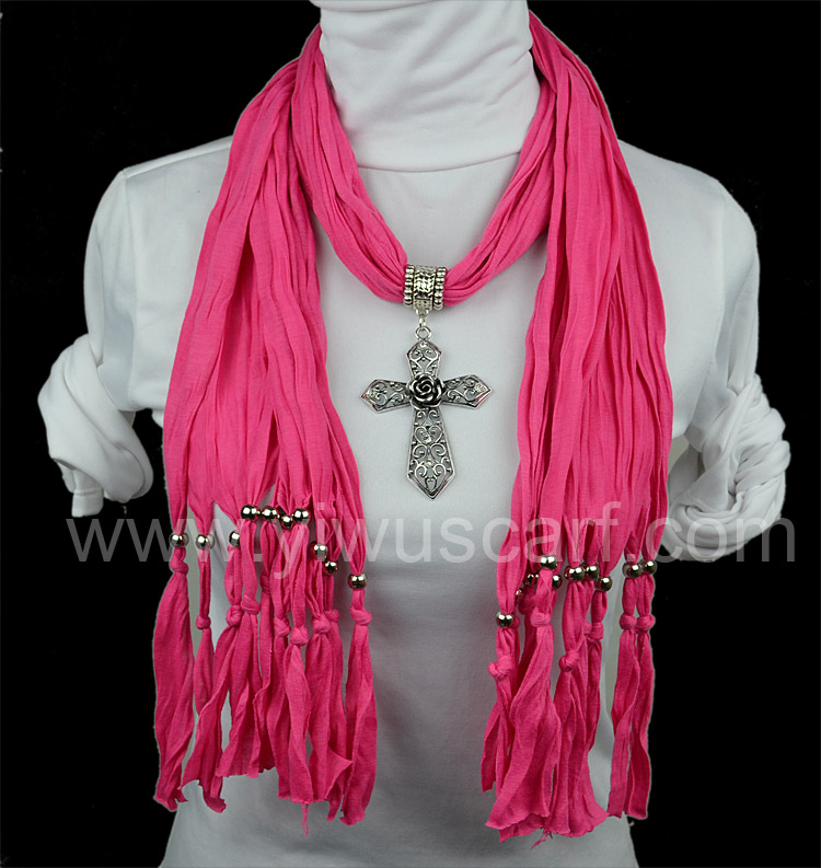 wholesale cross pendant scarf