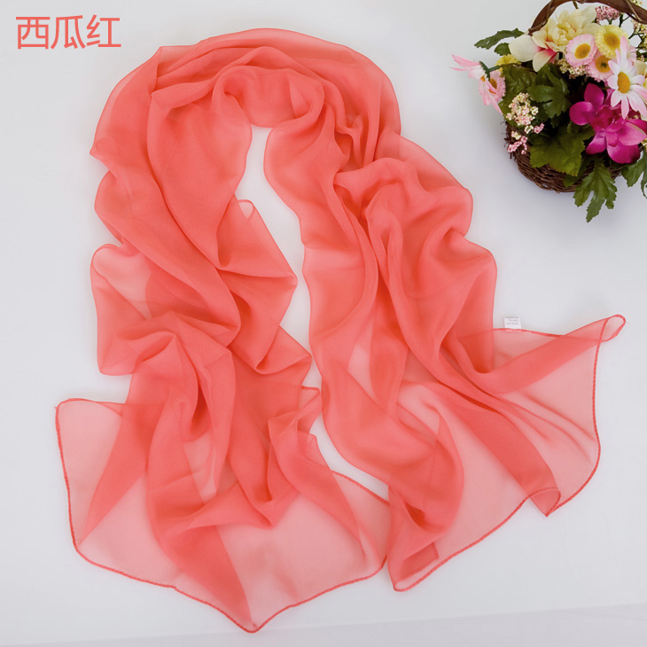 Long silk scarf decorative scarves chiffon scarves