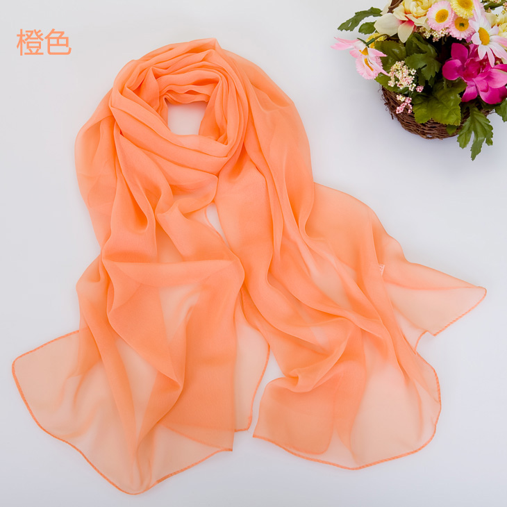 Long silk scarf decorative scarves chiffon scarves