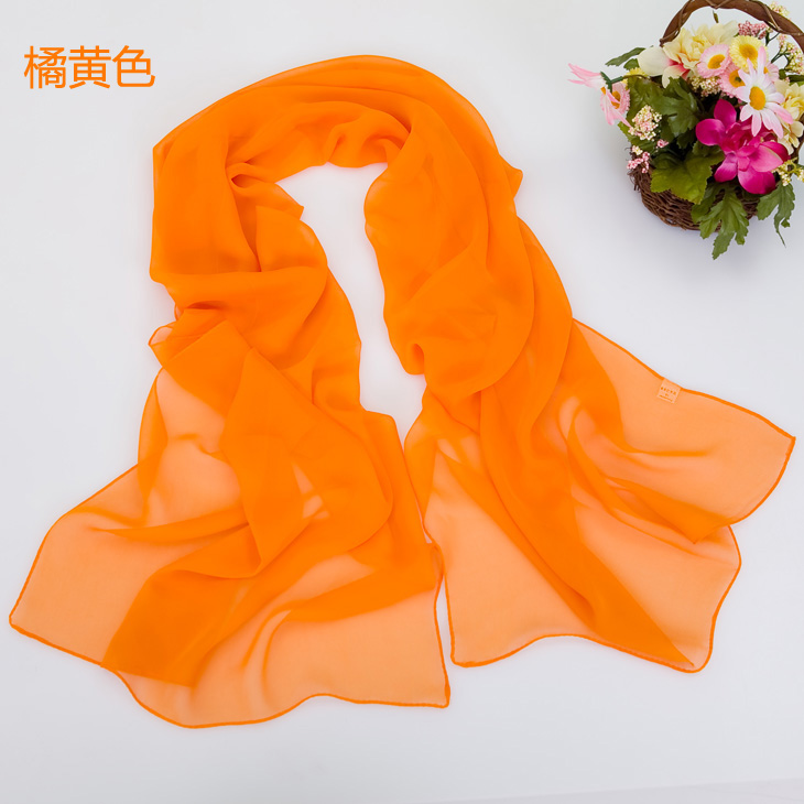 Long silk scarf decorative scarves chiffon scarves