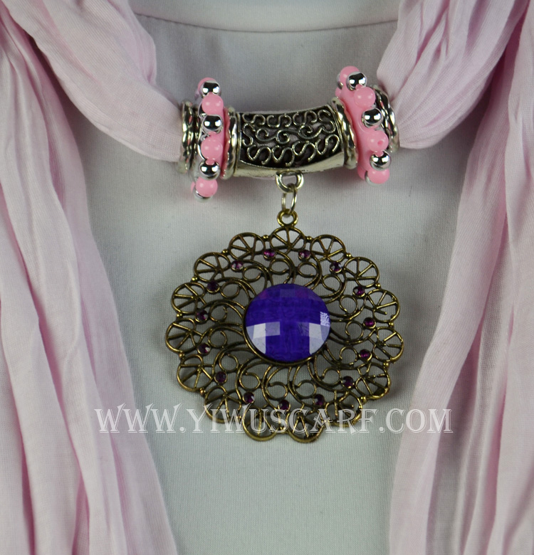 USA New York fashion alloy pendant jewelry scarf