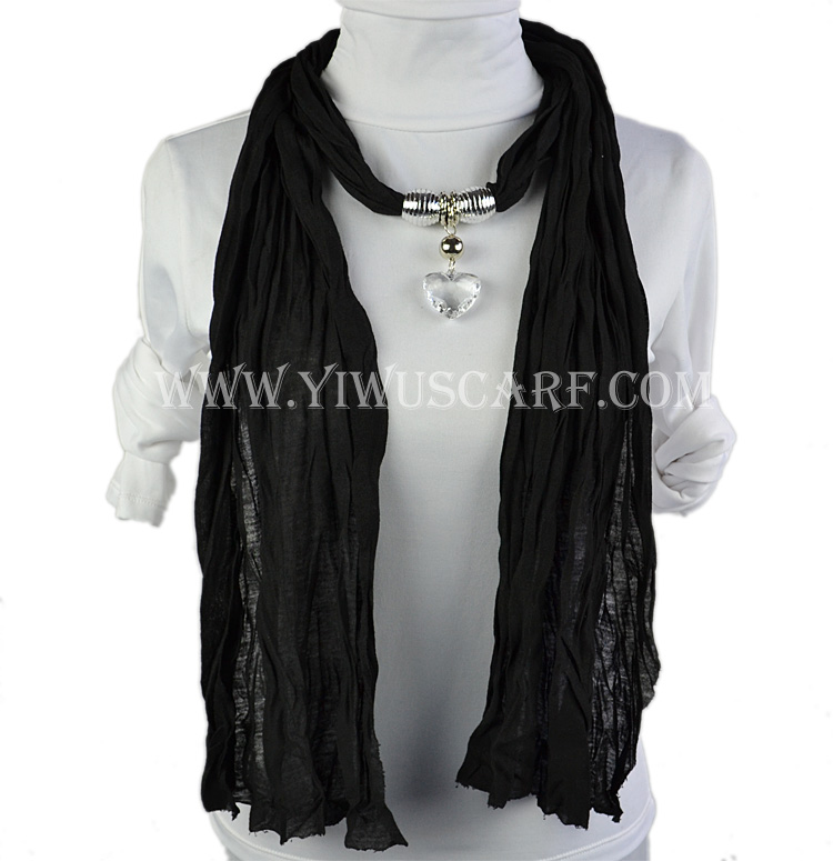 Wholesale Fashion diamond heart pendant jewelry scarf