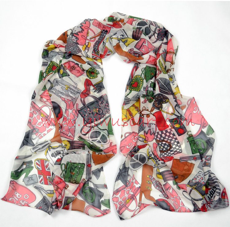 Fashion high heels silk scarf Wholesale