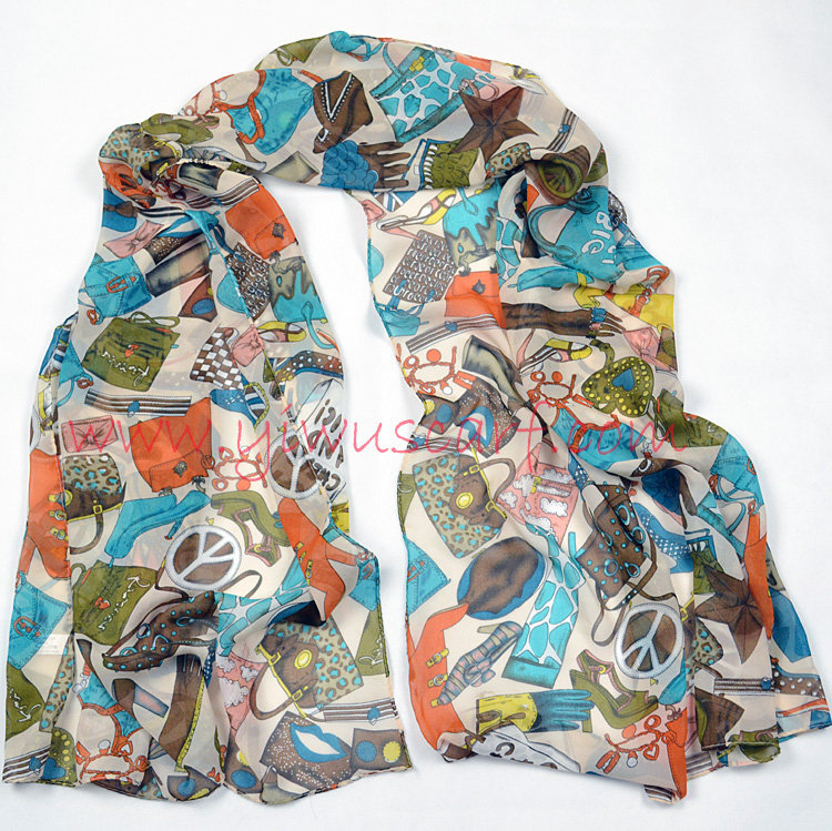 Fashion high heels silk scarf Wholesale