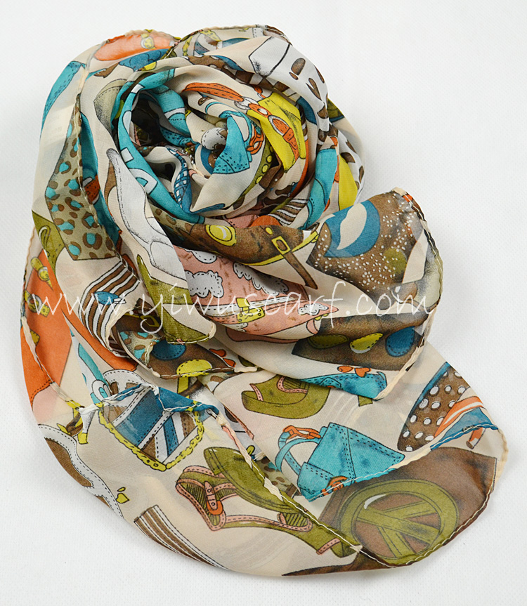 Fashion high heels silk scarf Wholesale