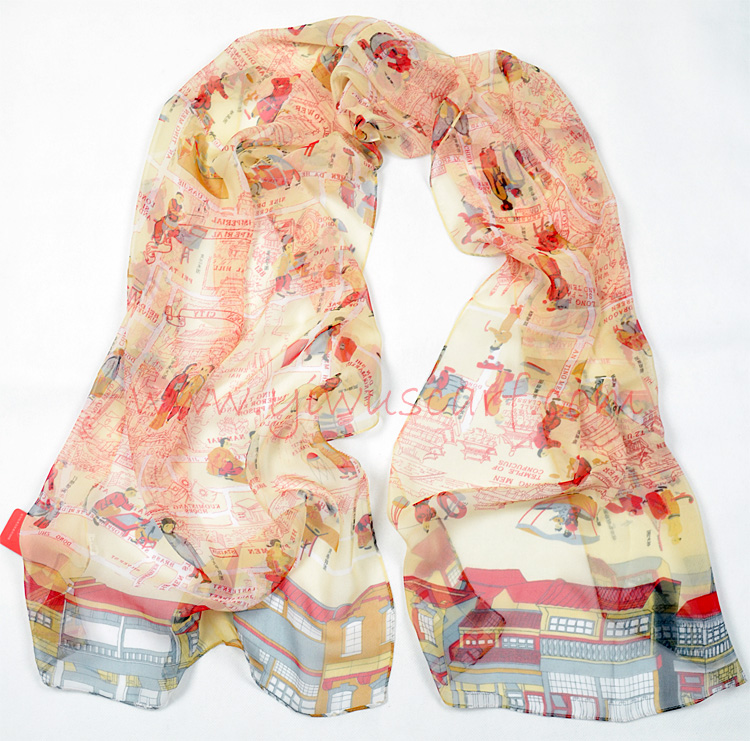 China Riverside silk scarf