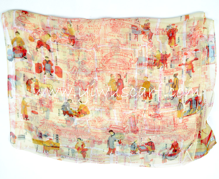 China Riverside silk scarf