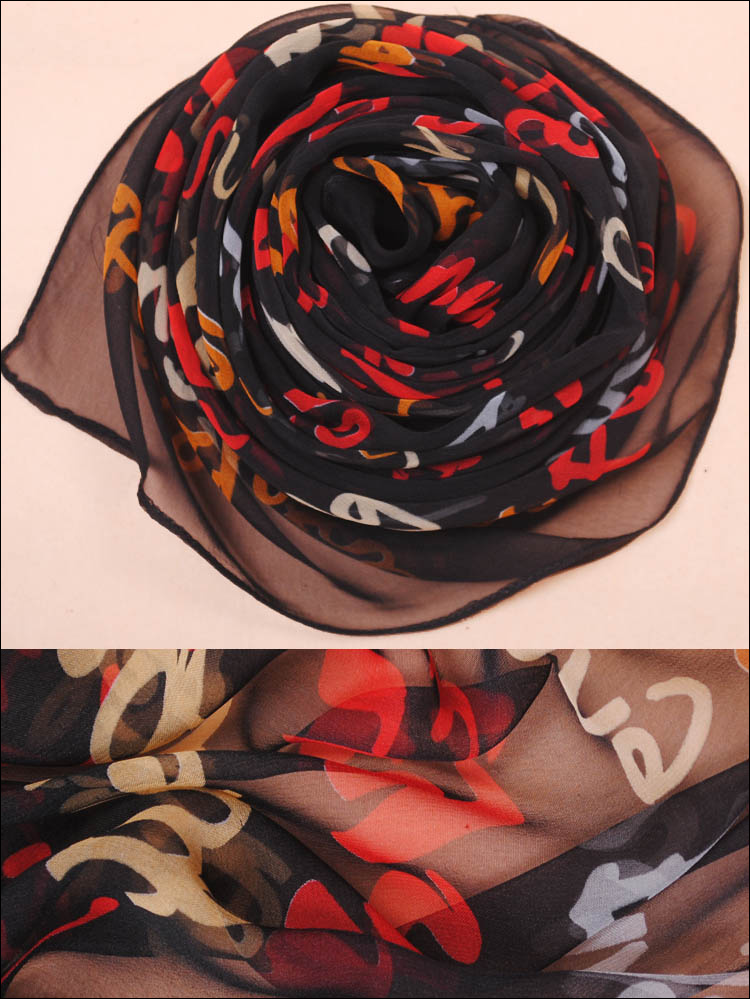 Colorful scarves letters new scarf