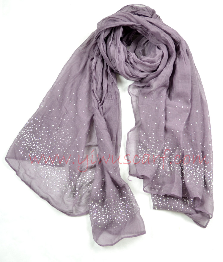 Hot fix rhinestone fashion jewelry scarf