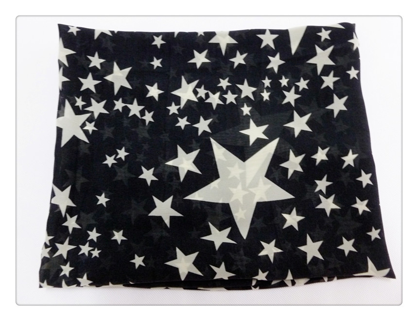 Chiffon stars scarves the pentagram shawls Scarf