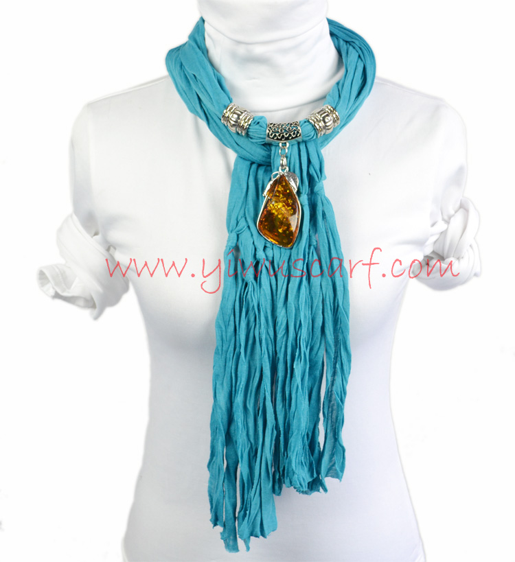 scarves with jewellery attached