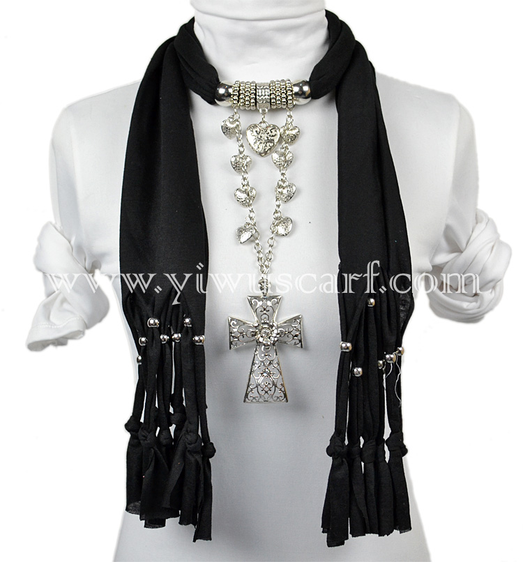 pendant scarf necklace