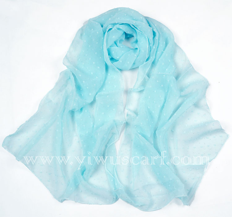 Hot fix rhinestone chiffon scarf
