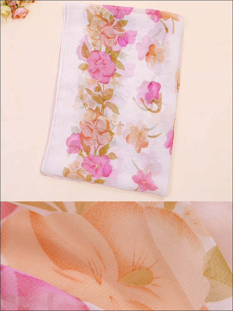 Georgette flowers scarves