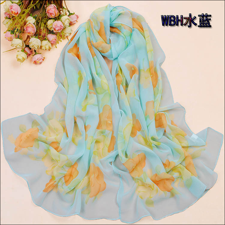 Georgette flowers scarves