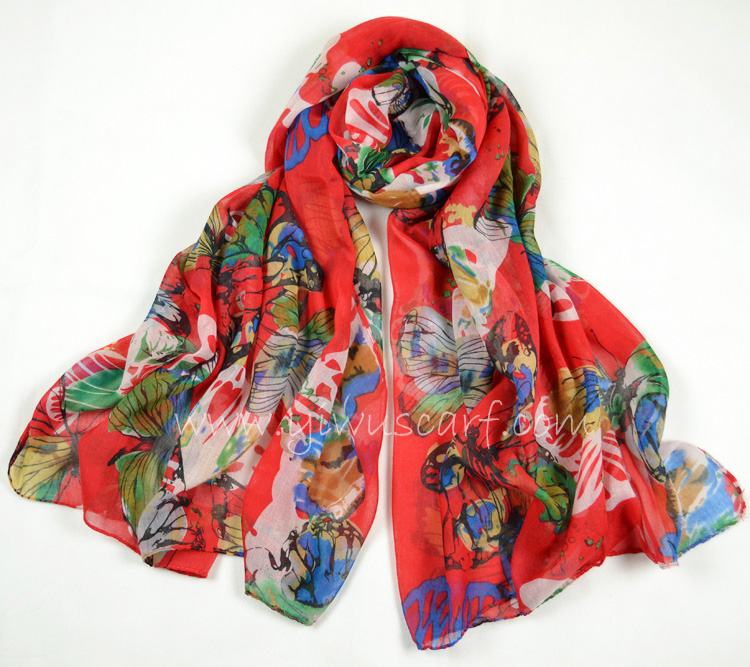 Polyester chiffon scarf
