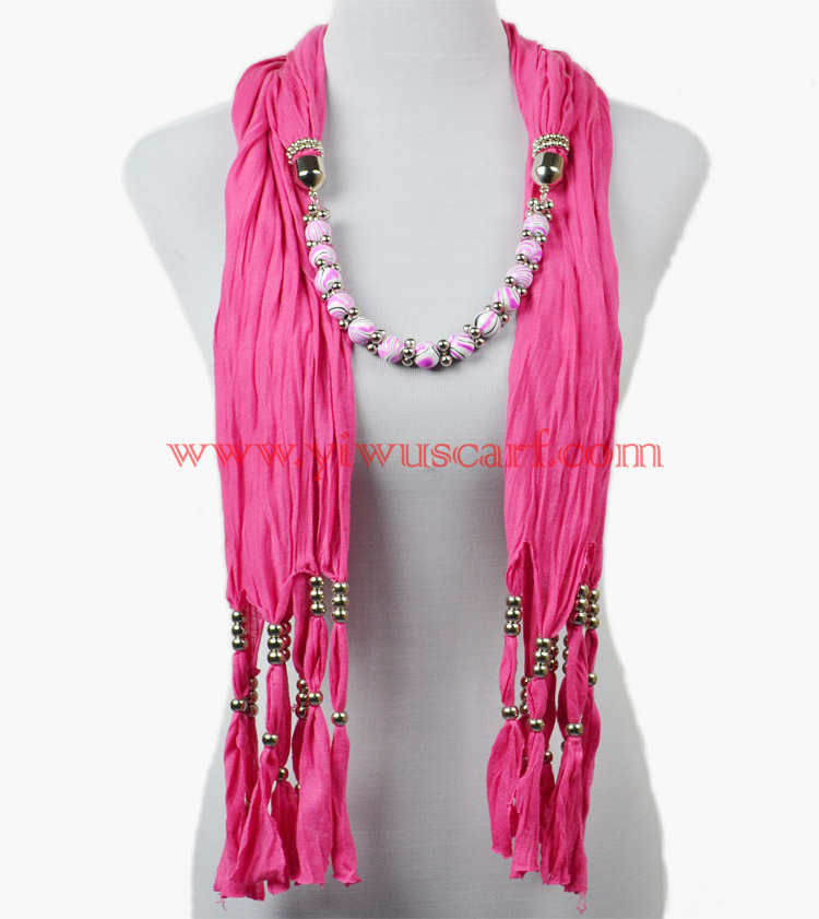 beaded scarf necklace beads
