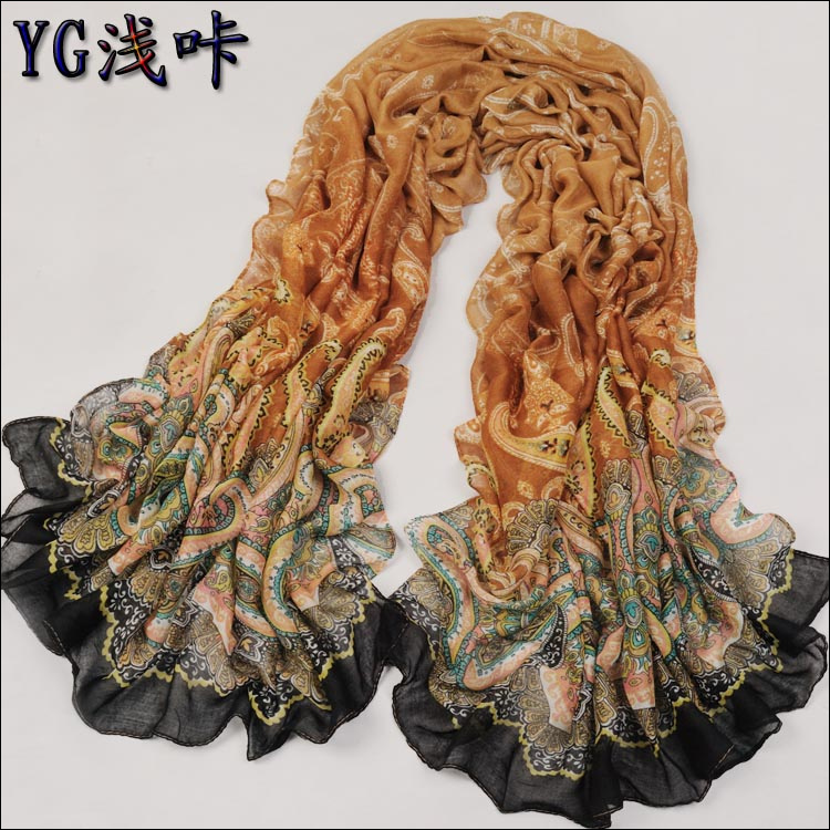Winter cashew flower scarf Chinese scarves