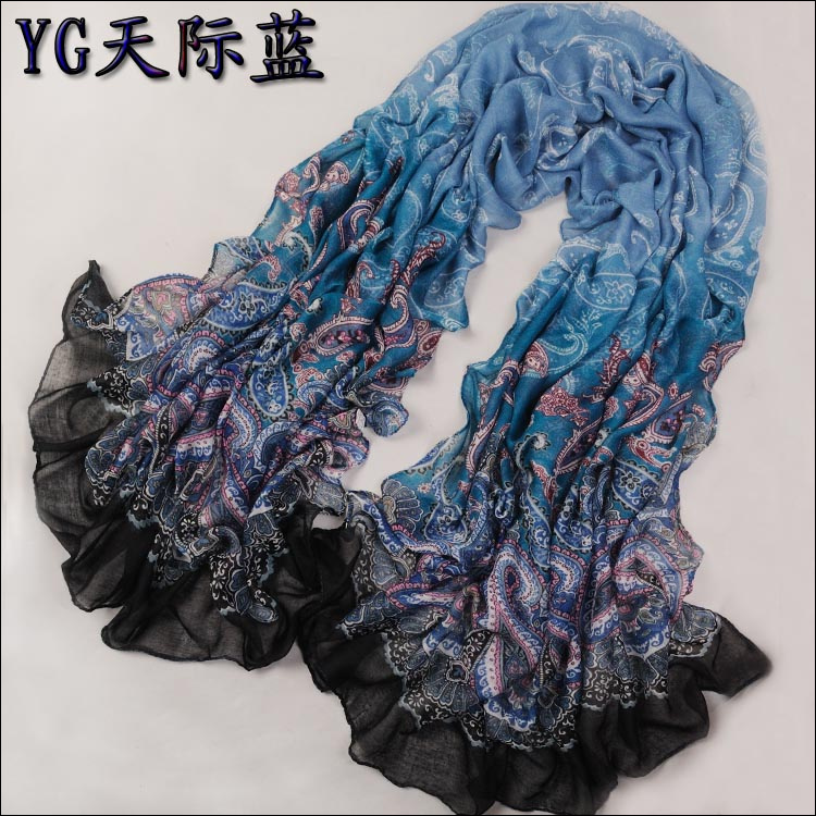 Winter cashew flower scarf Chinese scarves
