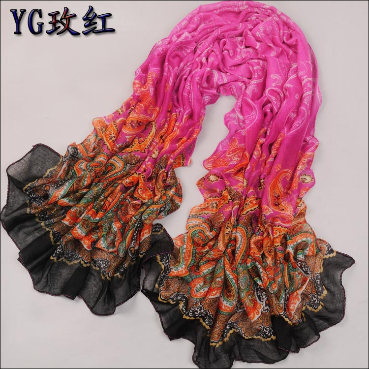Winter cashew flower scarf Chinese scarves