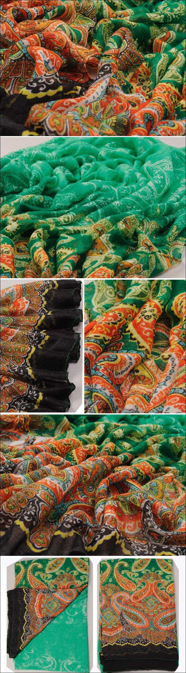 Winter cashew flower scarf Chinese scarves
