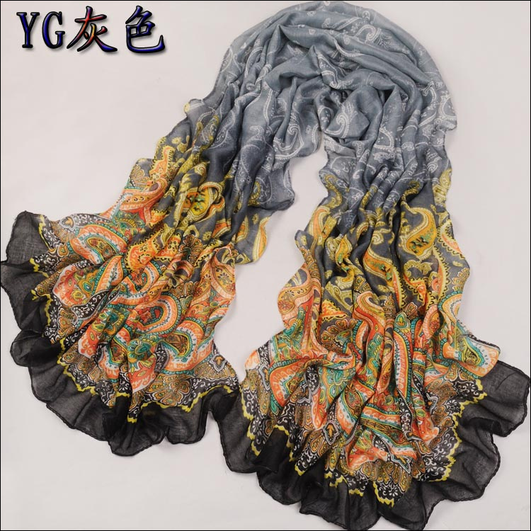 Winter cashew flower scarf Chinese scarves