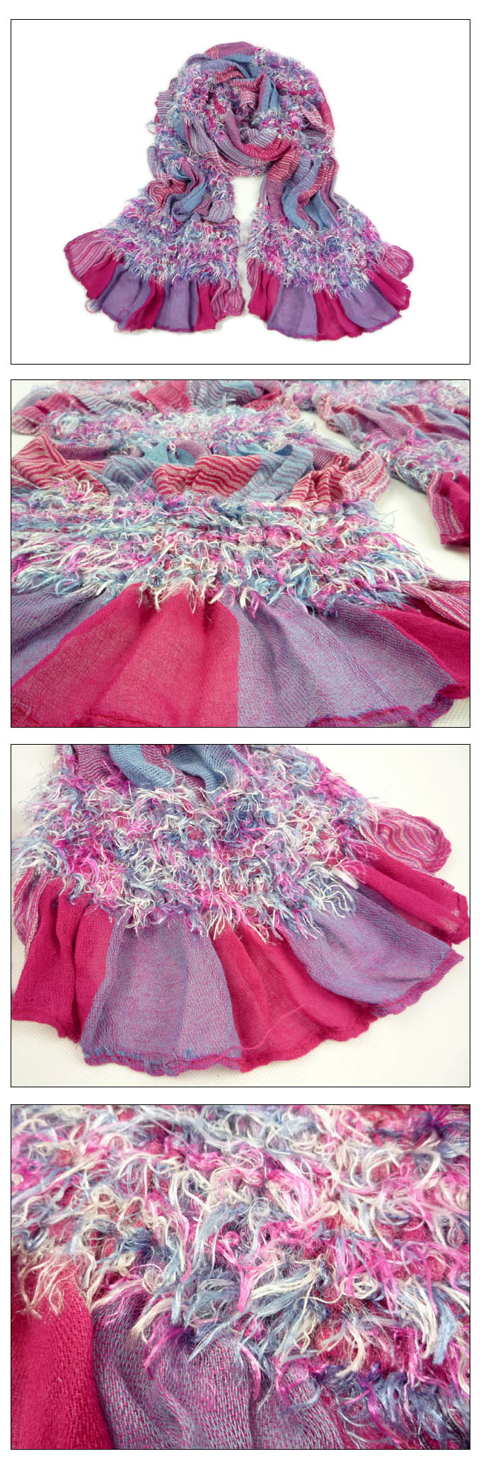 Color stitching scarf Picking scarves