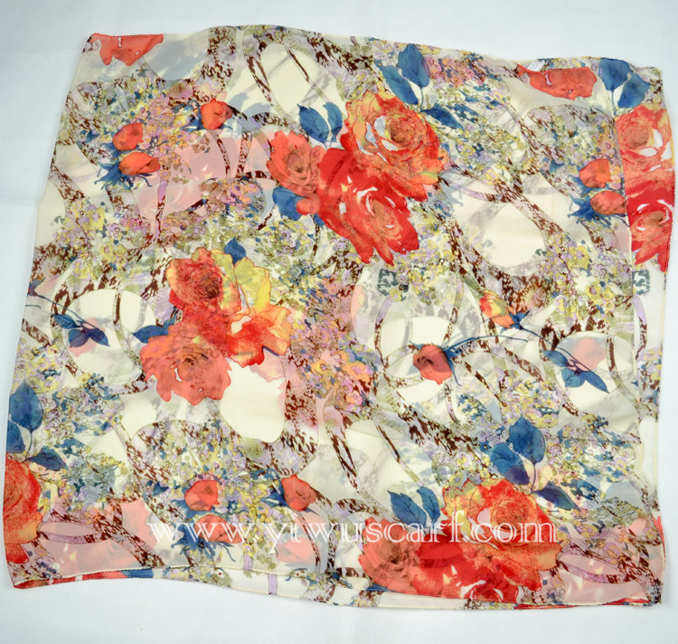 Silk scarf Tassel scarf
