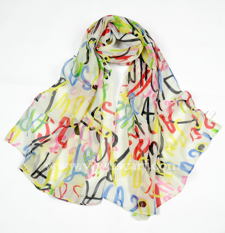gift lady scarf knitting silk scarf